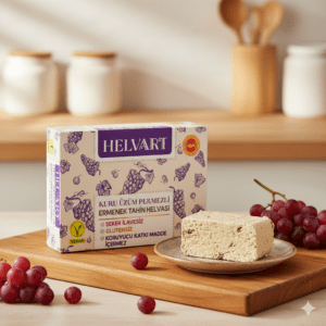 Halva din Tahini fără zahăr cu melassa din struguri