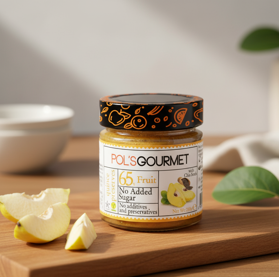 Zuckerfreie Birnenmarmelade mit Chia-Samen