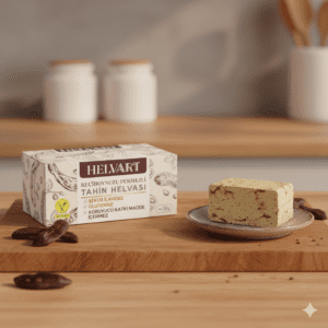 Sugar Free Tahini Halva Carob with Biscuits