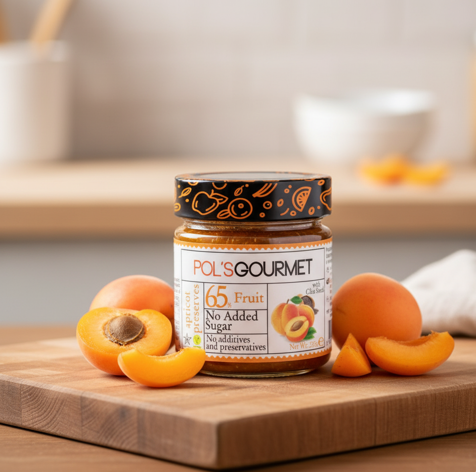 Cukormentes Sárgabarack Lekvár Chia Maggal