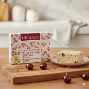 Sugar Free Tahini Halva Sour Cherry with Pecan